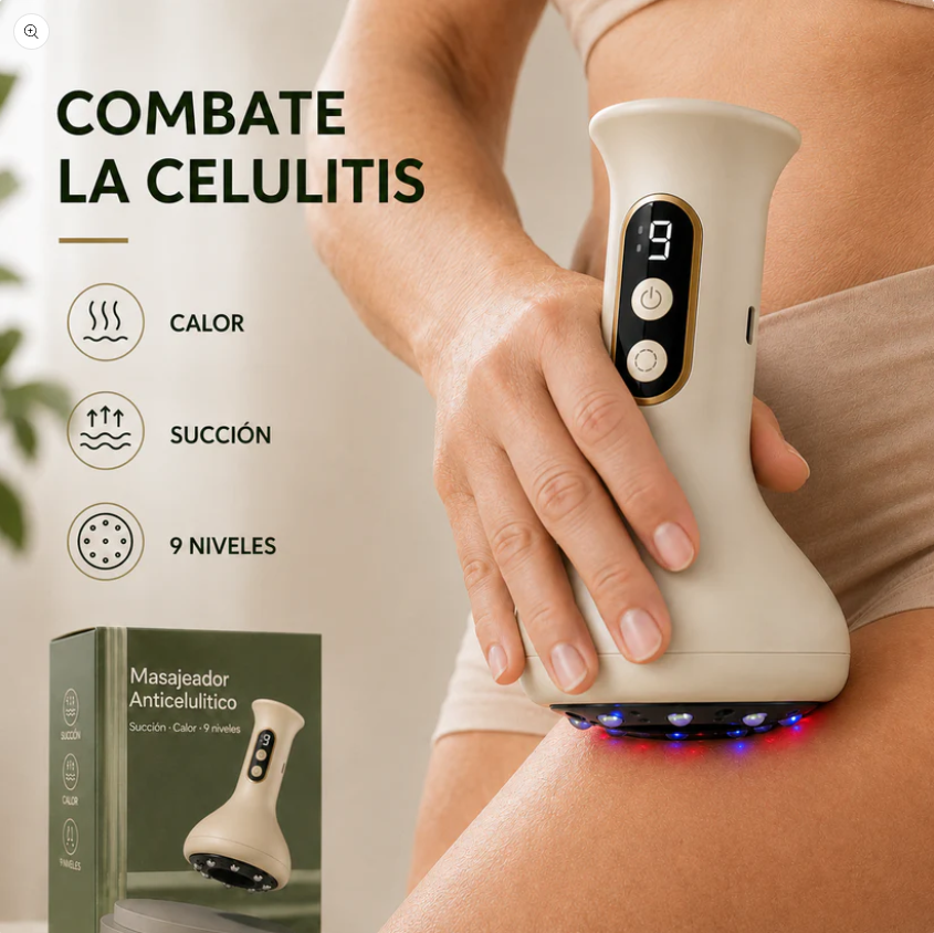 MASAJEADOR ANTICELULITIS SKINTEC - Mejora la circulación, Reduce grasa localizada y Tonifica tu piel.