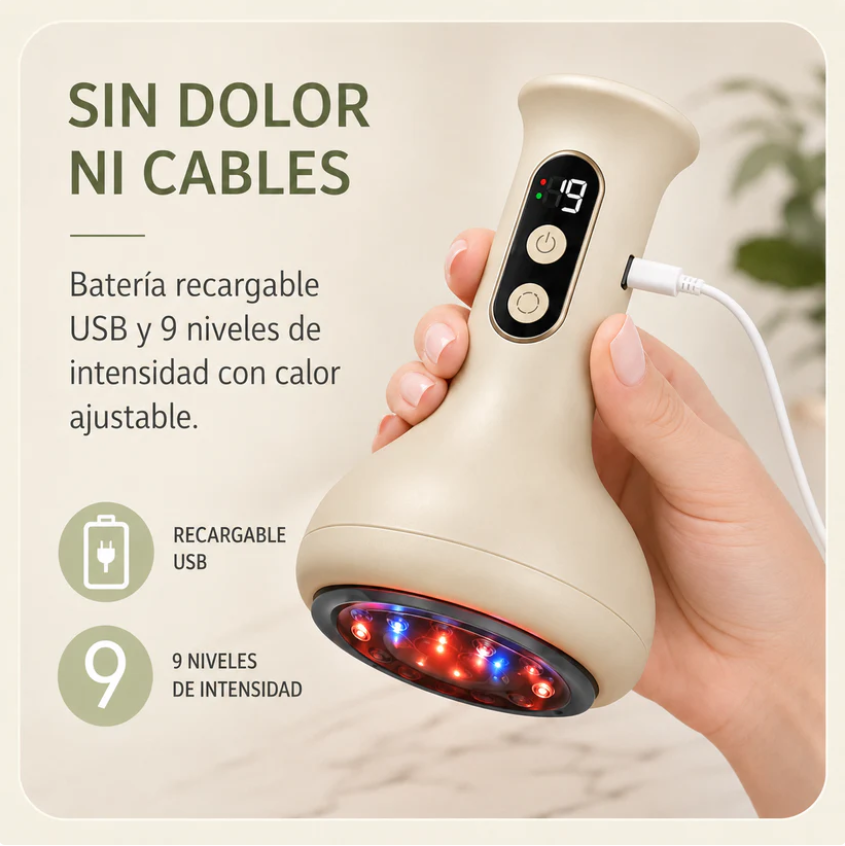 MASAJEADOR ANTICELULITIS SKINTEC - Mejora la circulación, Reduce grasa localizada y Tonifica tu piel.