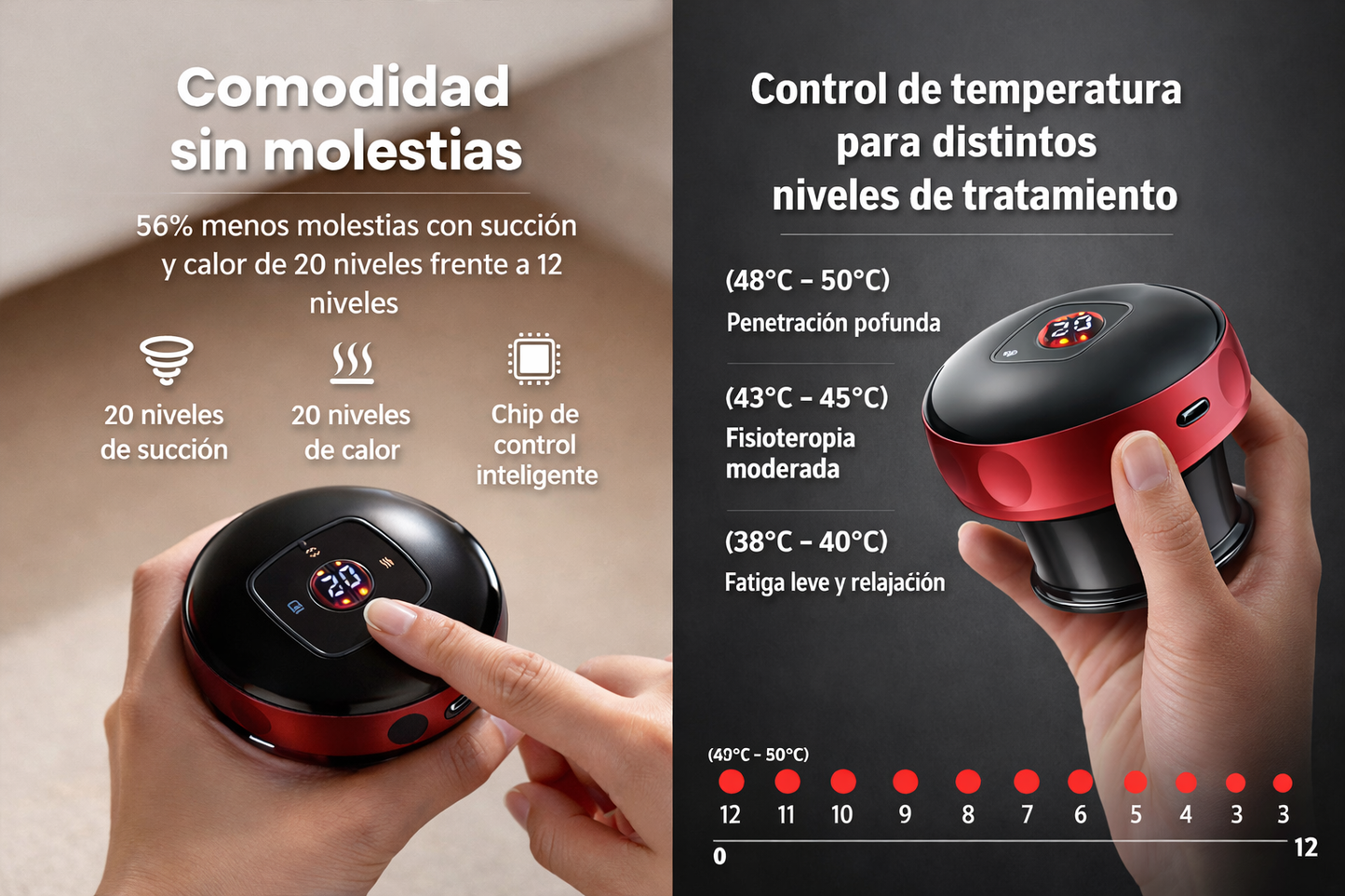 Masajeador Terapia de Ventosas Inteligentes